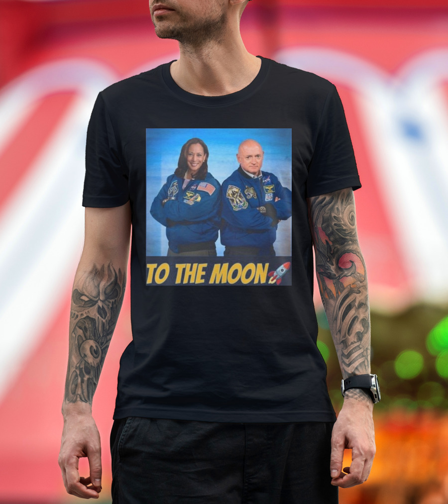 Kamala Harris Mark Kelly To The Moon 2024 NASA Jackets Rocket T-Shirt
