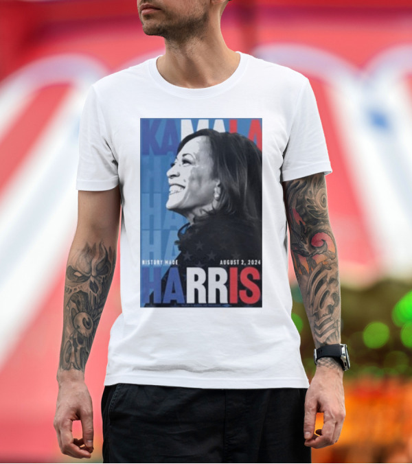 Premium T-Shirt: History Made Kamala Harris August 2 2024 United States T-Shirt History Made Kamala Harris August 2 2024 United States T-Shirt