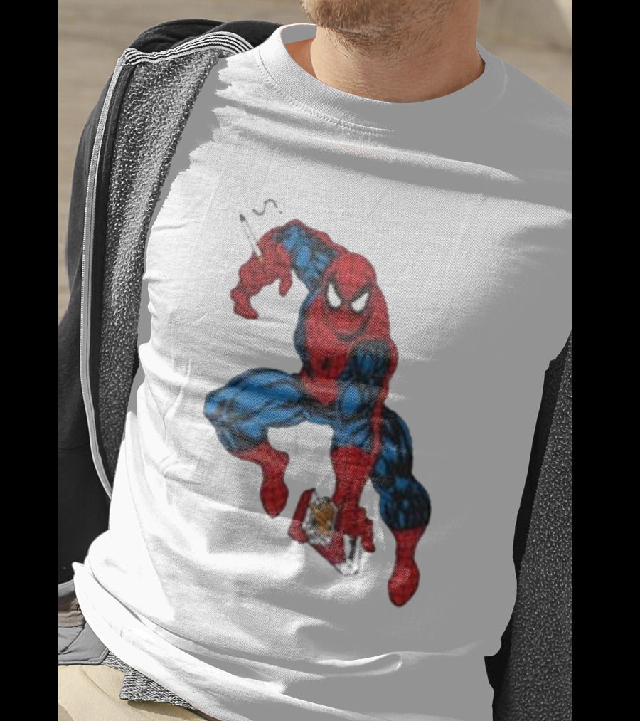 The Amazing Smokerman Comic Parody Smoking Jumping Hero T-Shirt