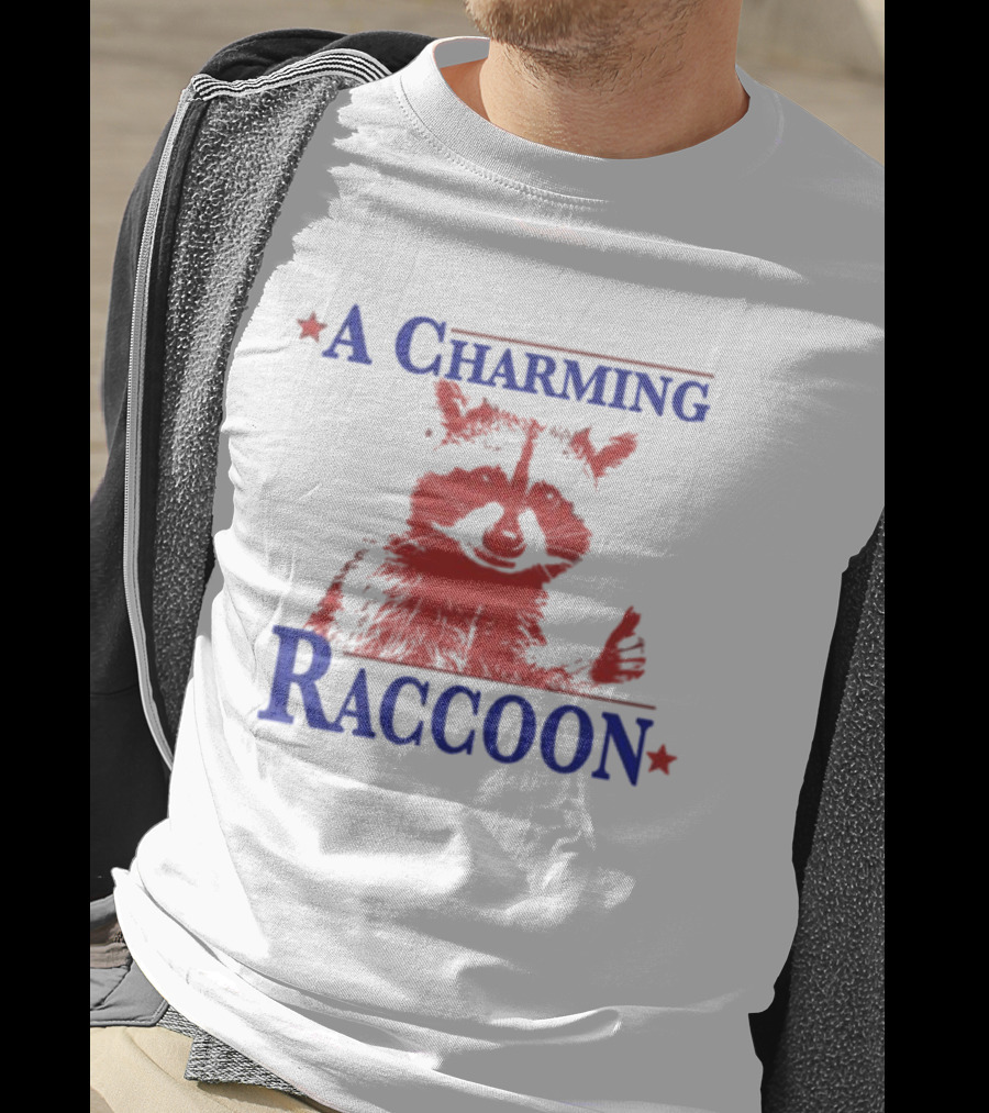 A Charming Raccoon Thumbs Up T-Shirt