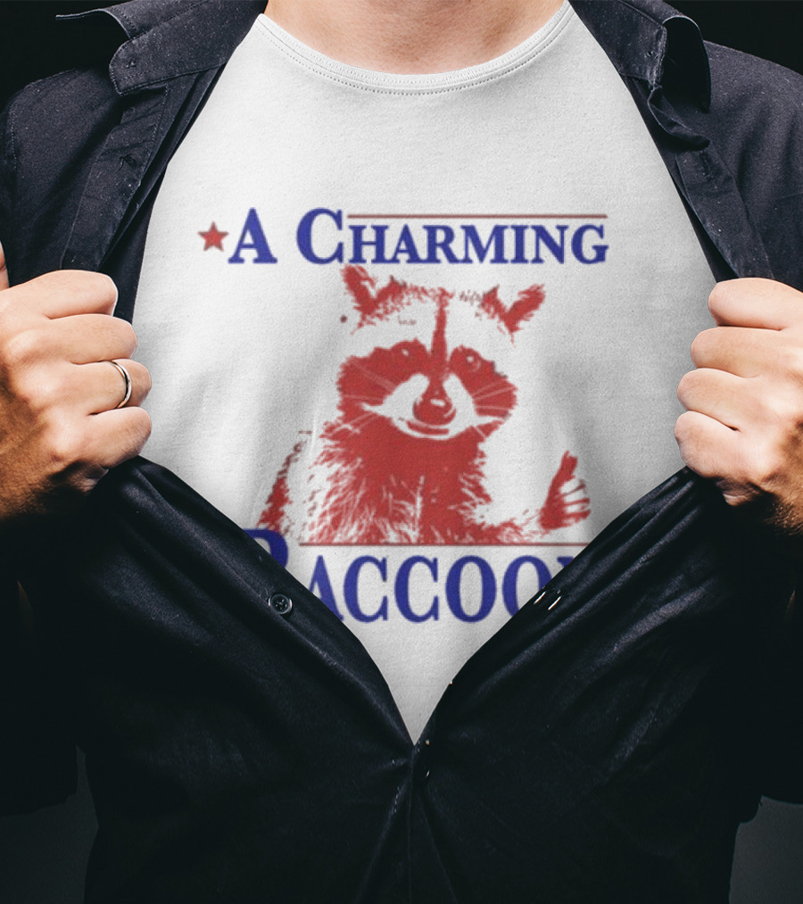 A Charming Raccoon Thumbs Up T-Shirt
