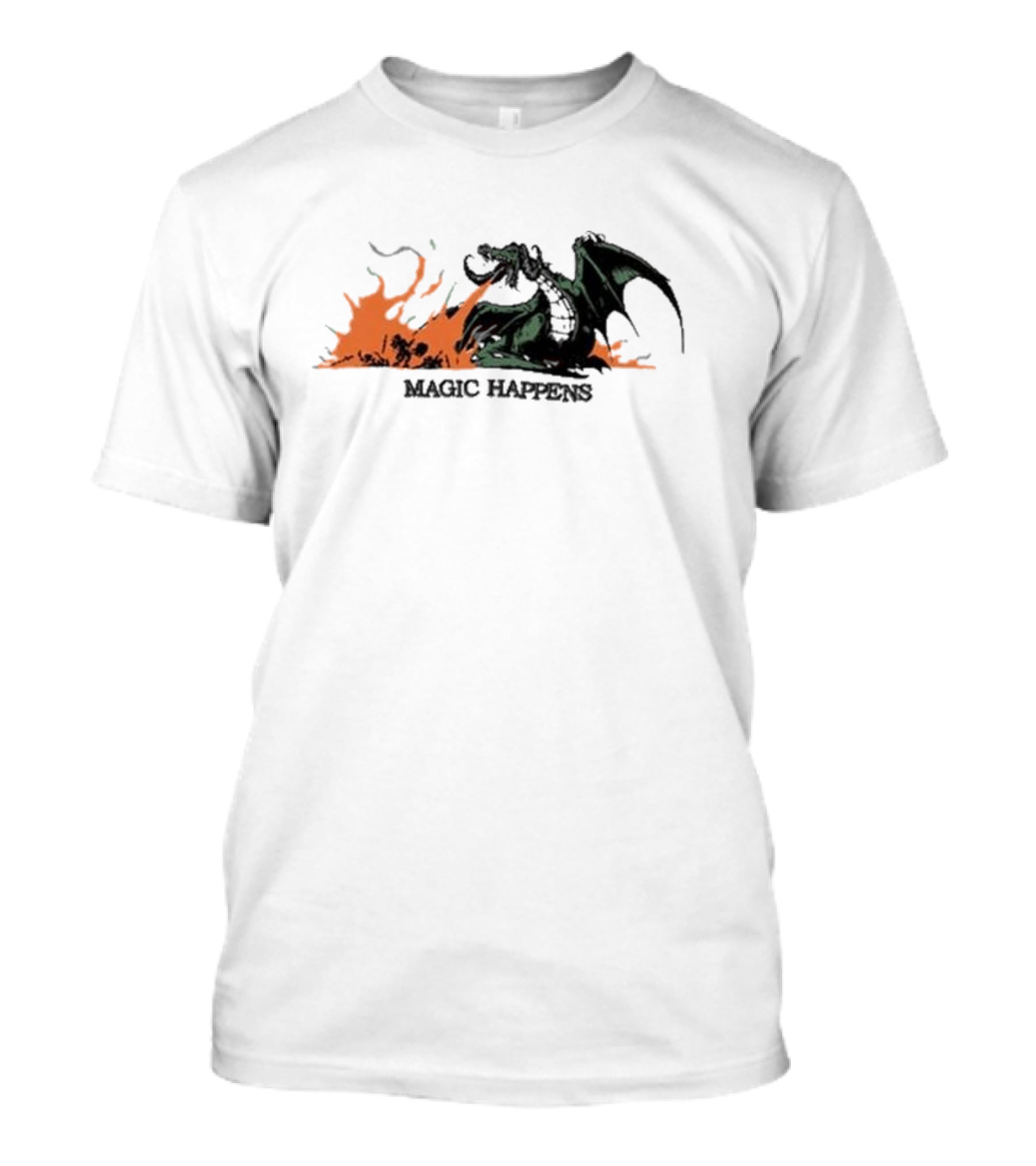 Magic Happens Dragon With Flames Art Of Baker T-Shirt
