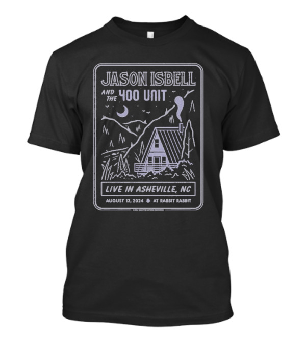Jason Isbell And The 400 Unit Live In Asheville NC August 13 2024 At Rabbit Rabbit Cabin Scene T-Shirt