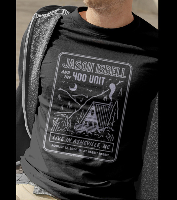 Jason Isbell And The 400 Unit Live In Asheville NC August 13 2024 At Rabbit Rabbit Cabin Scene T-Shirt