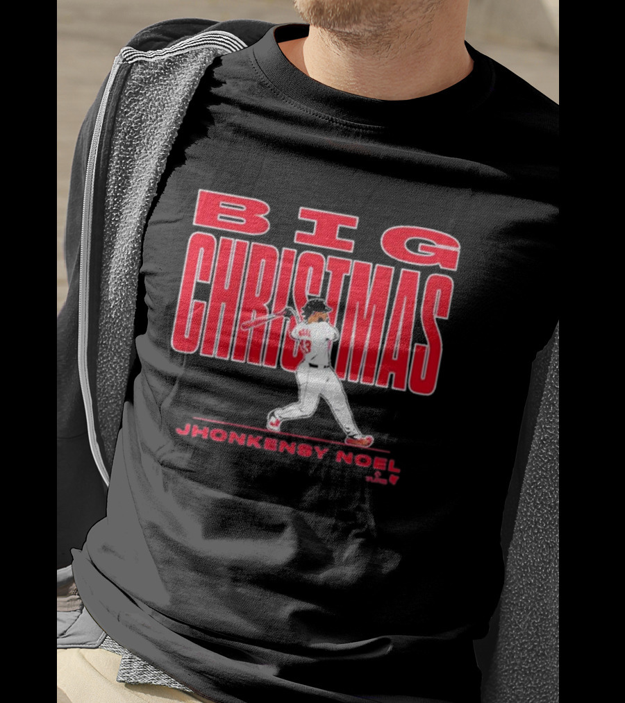 Jhonkensy Noel Big Christmas Baseball Player Swing T-Shirt