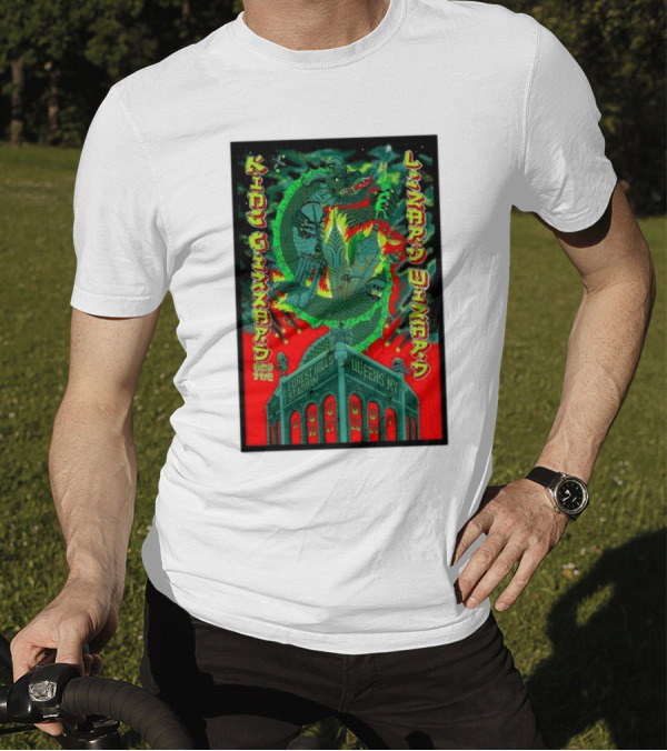 King Gizzard And The Lizard Wizard Aug 16 17 2024 Forest Hills Stadium Queens NY Serpent Dragon Neon T-Shirt