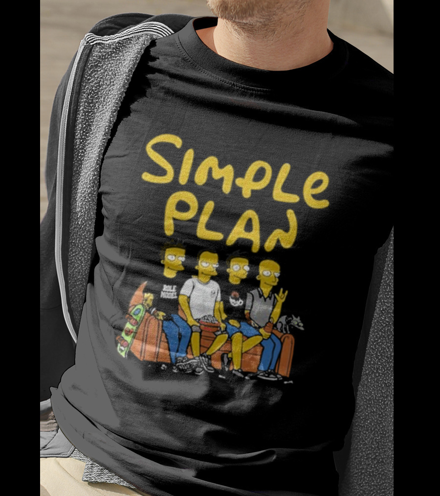 Simple Plan Cartoon Band North American Tour T-Shirt