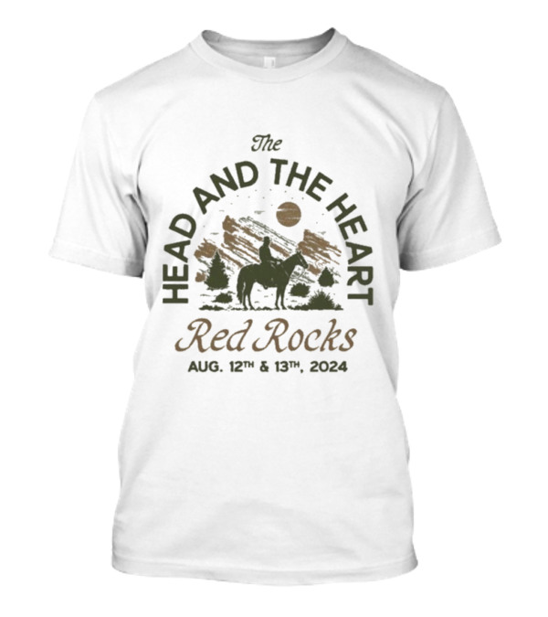 The Head And The Heart Red Rocks Aug. 12th And 13th 2024 Event T-Shirt