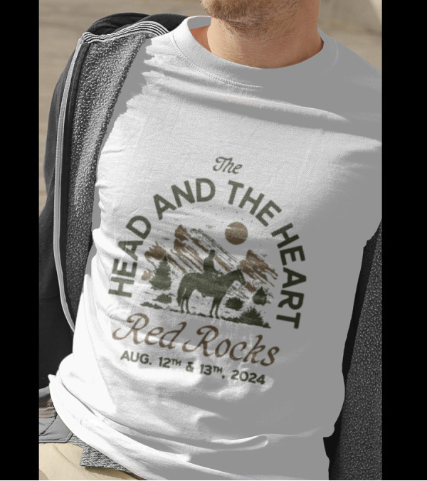 The Head And The Heart Red Rocks Aug. 12th And 13th 2024 Event T-Shirt