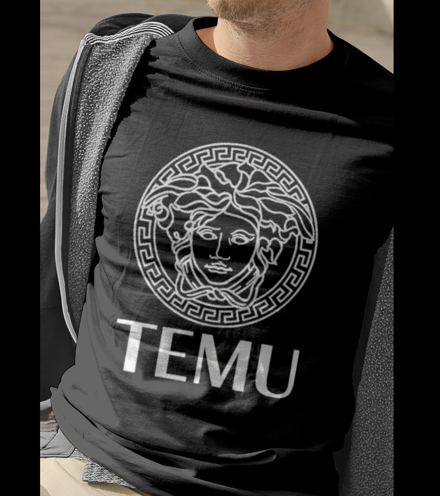 Luxury Temu Medusa Head Greek Key T-Shirt