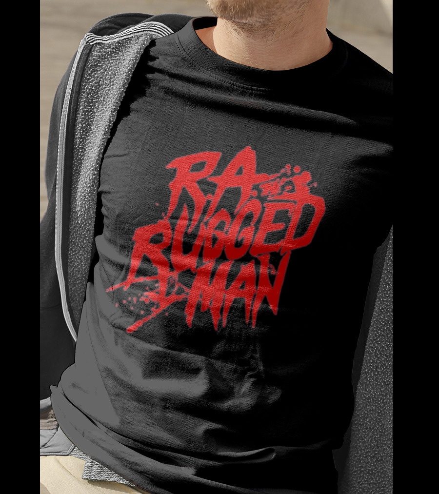 RA The Rugged Man Logo Blood Splatter T-Shirt