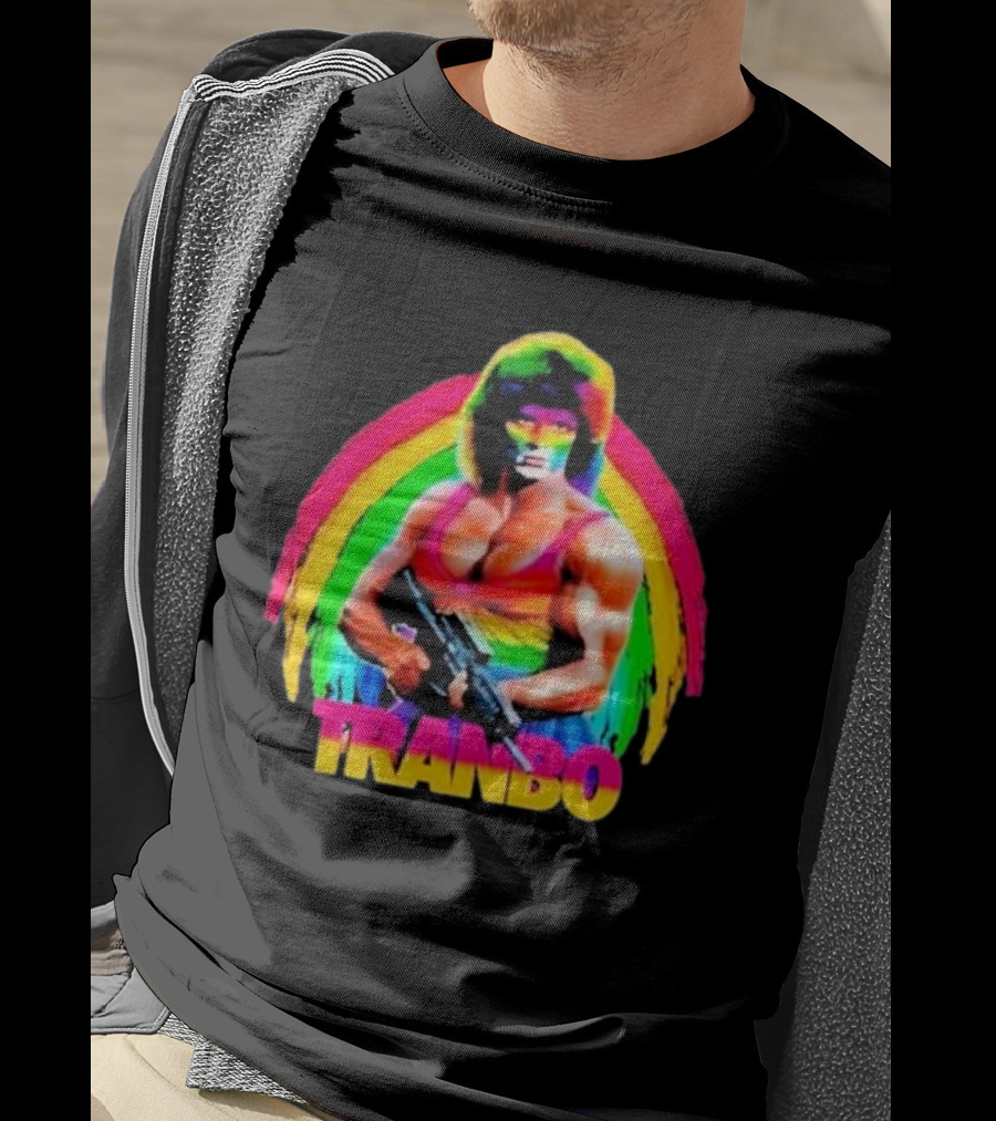 Rambo Tranbo Rainbow Warrior Bold Colors T-Shirt