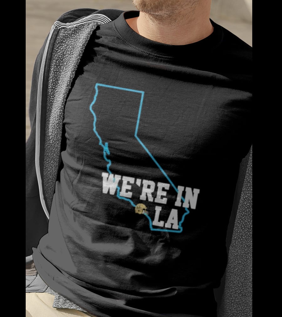 Deshaun Foster We're In LA With California Outline And LA Helmet T-Shirt