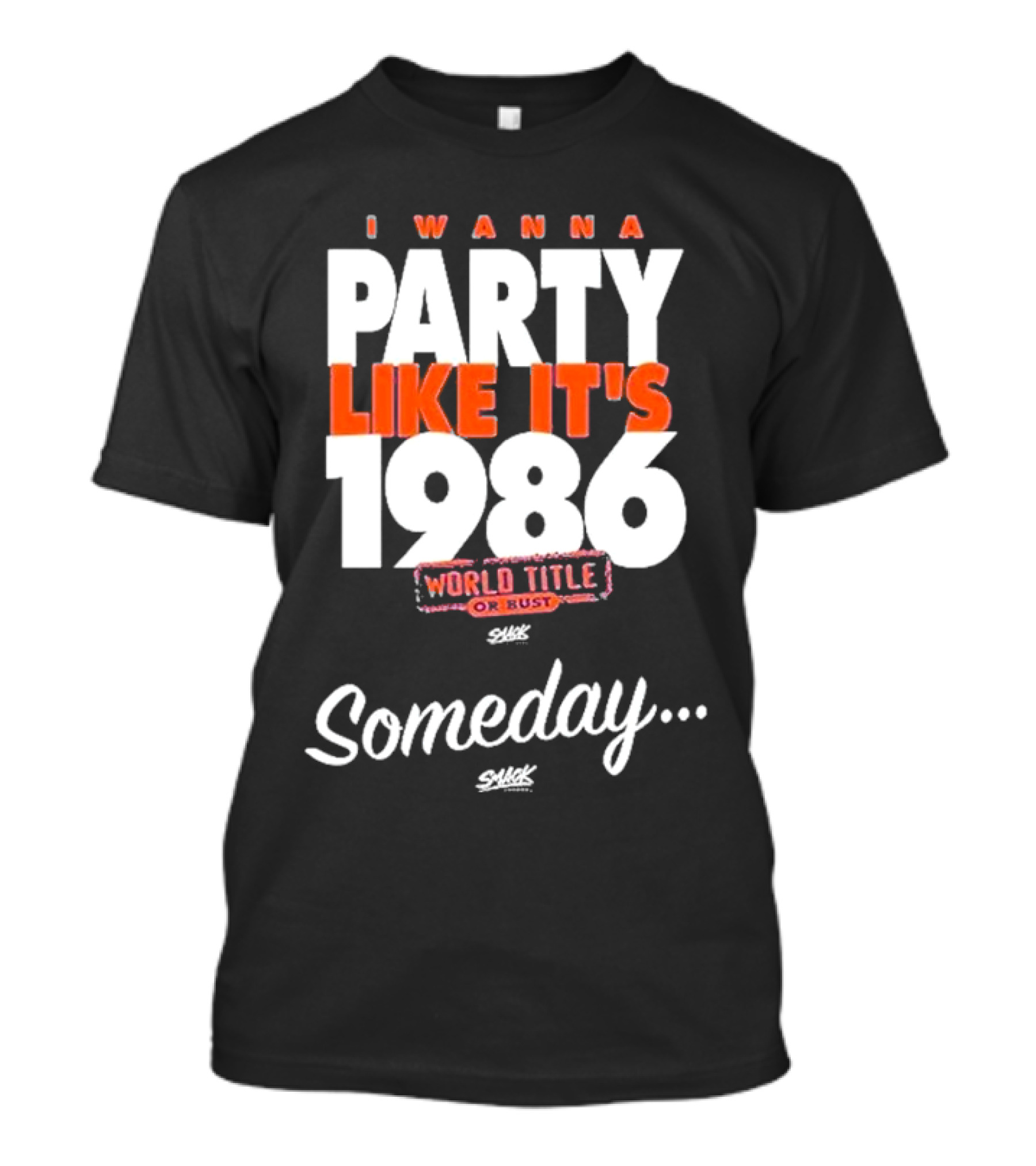 New York Baseball I Wanna Party Like It's 1986 World Title Someday Royal Blue T-Shirt