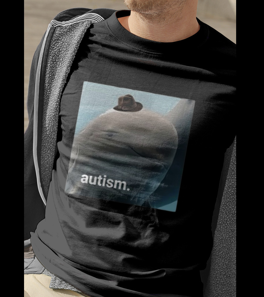 Dolphin Wearing Hat Autism T-Shirt