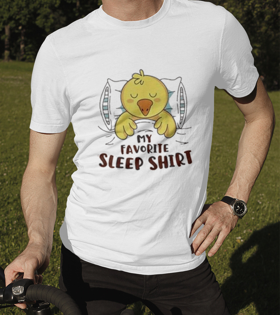 My Favorite Sleep Shirt Cute Duck Sleeping Boys Girls Kids Fun T-Shirt