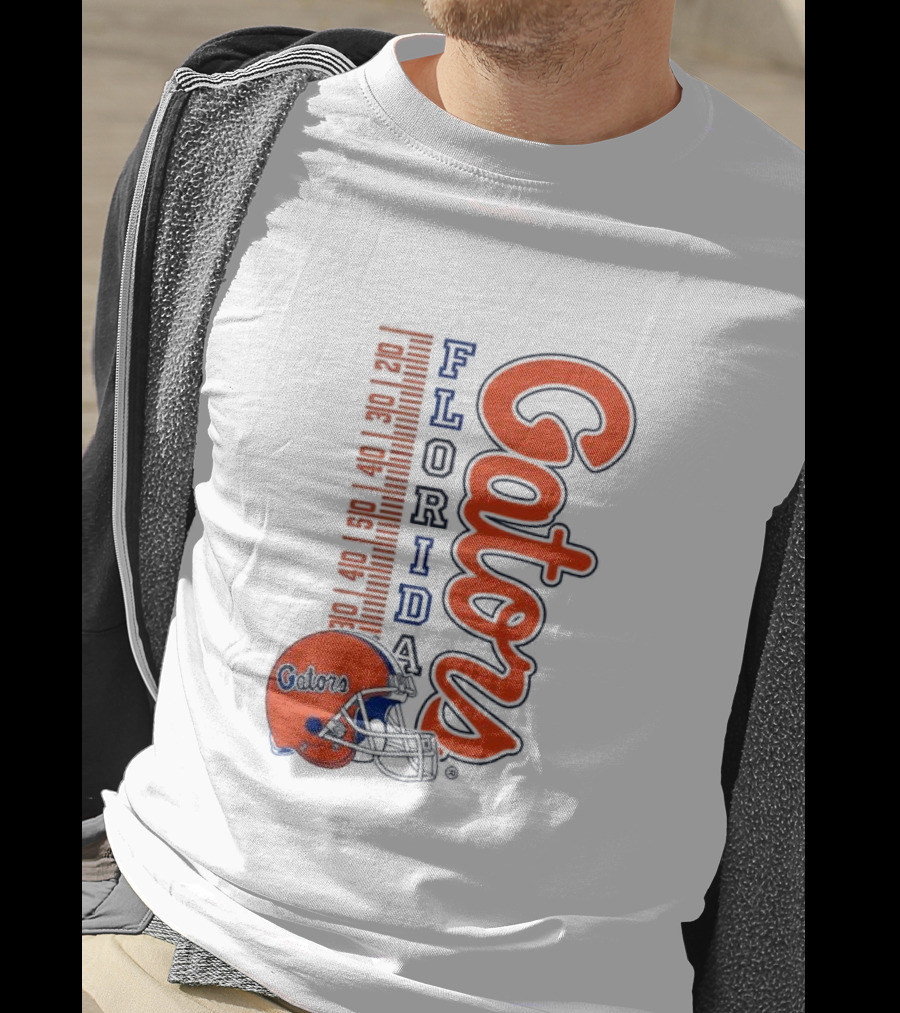 Florida Gators Football Helmet Scoreboard T-Shirt
