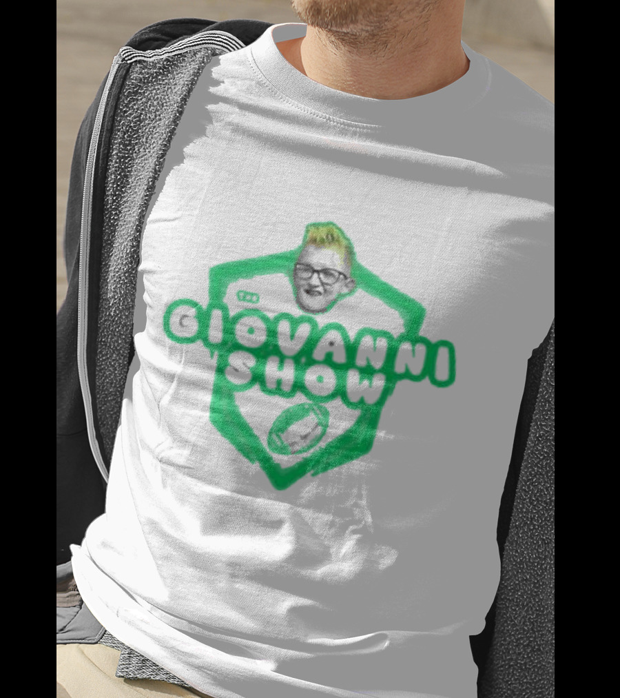 Support The Giovanni Show Football Badge T-Shirt