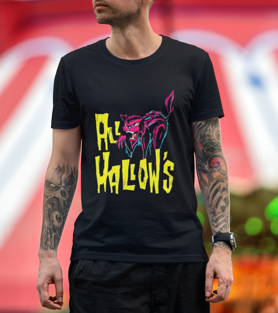 All Hallow's Afireinside Cat T-Shirt