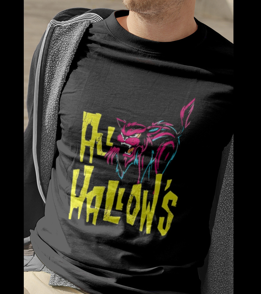 All Hallow's Afireinside Cat T-Shirt