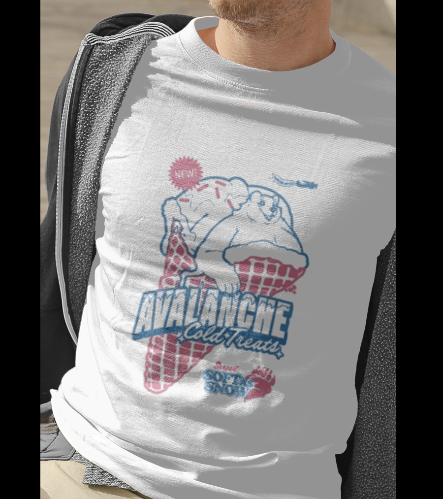 Avalanche Cold Treats Soft As Snow New Bear Cone T-Shirt