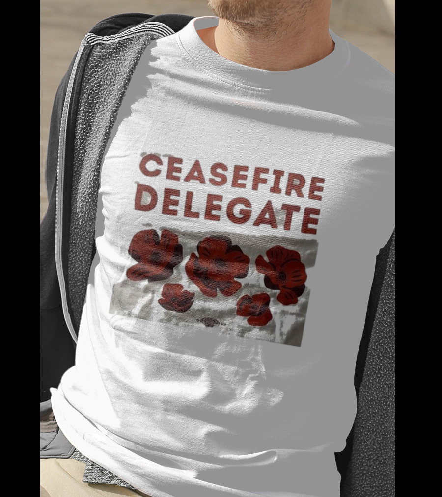 Ceasefire Delegate Red Poppies And Peace T-Shirt