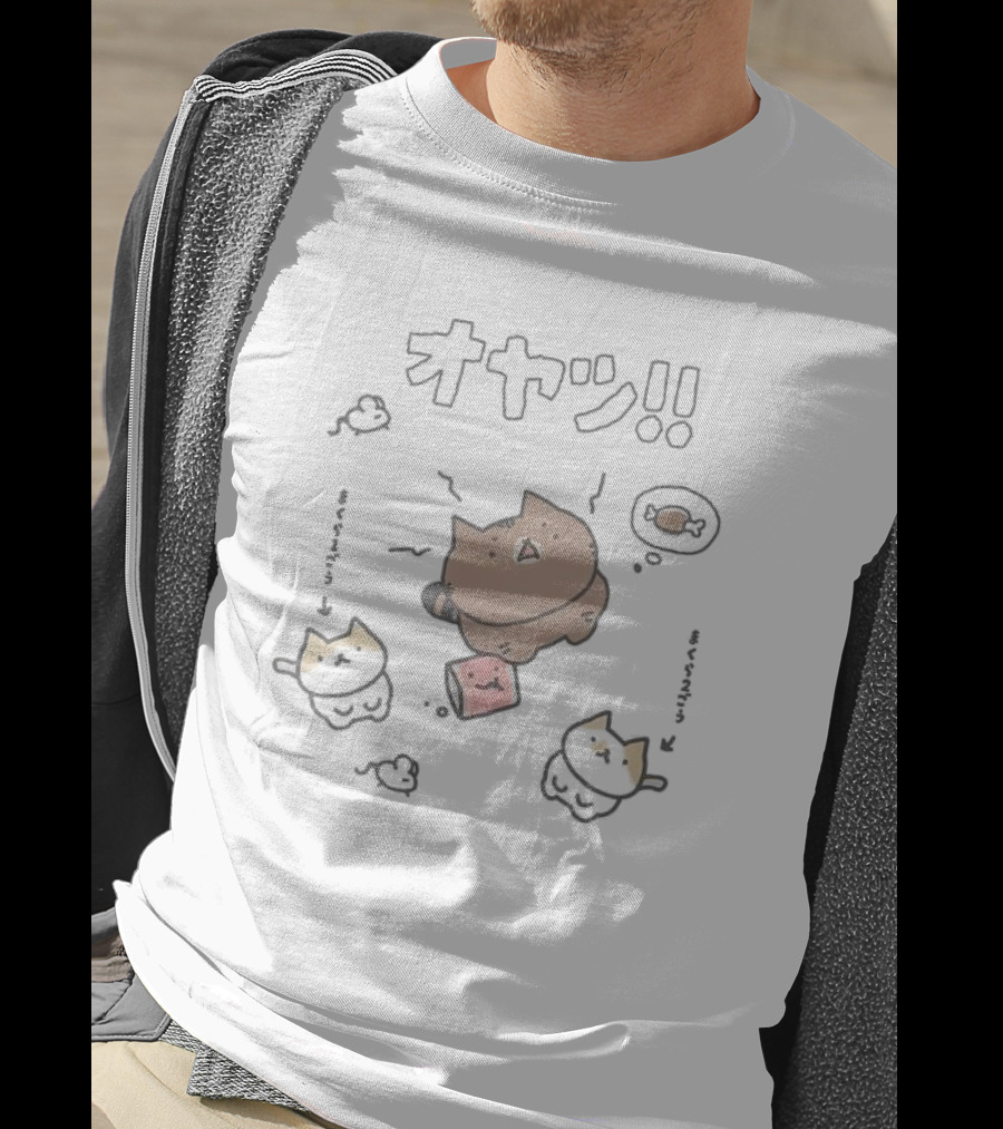 Chuchu Lulu Snacks Wonderland Oyatsu Cat Characters T-Shirt