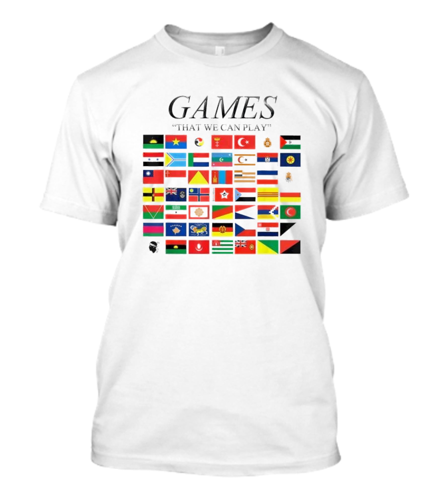 Games That We Can Play Flags Icons Collection T-Shirt