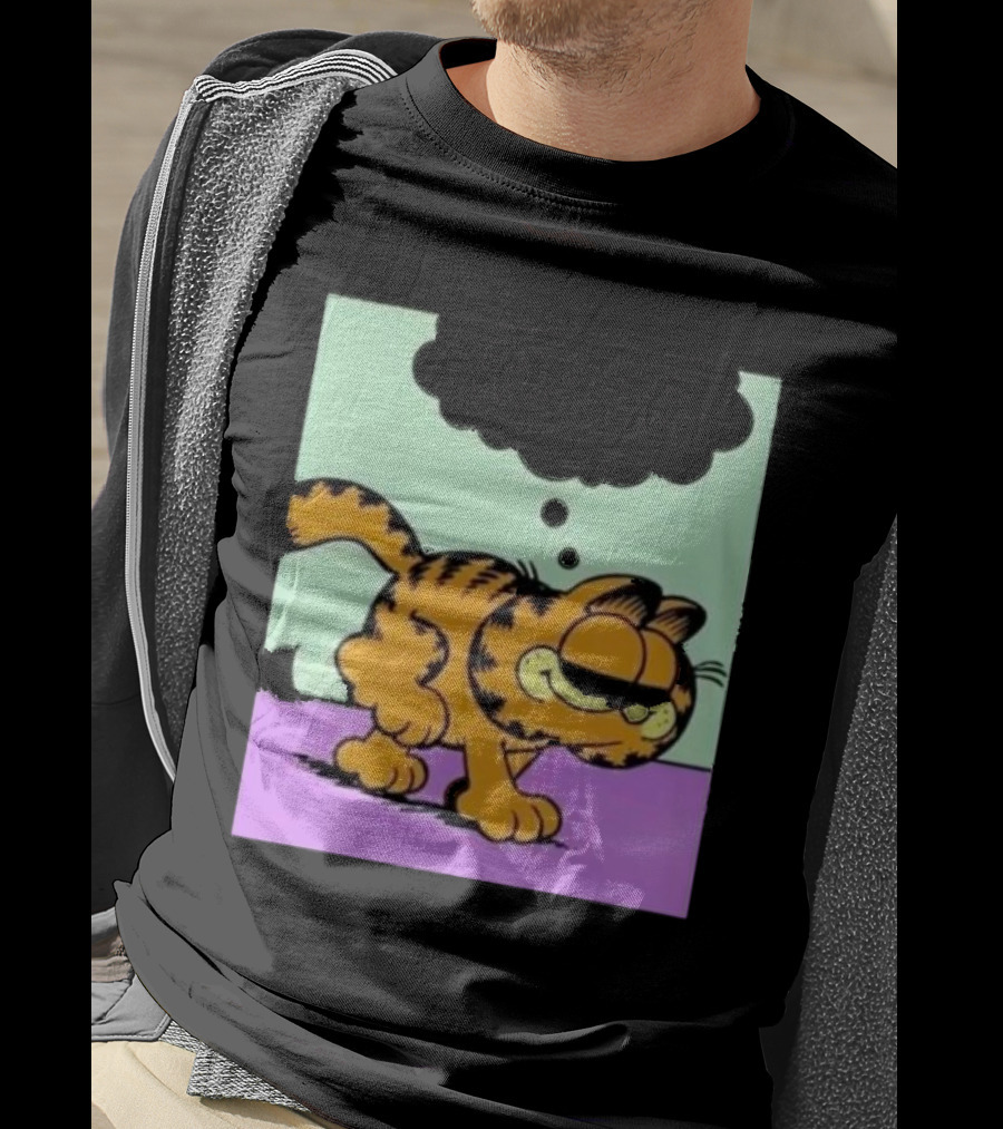 Garfield Eating Is Important Cartoon Character Comic Strip Image T-Shirt