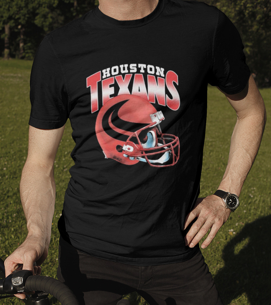 Houston Texans Gradient Helmet Football Gear T-Shirt