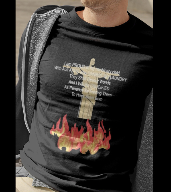 I Am Proud Of My Nonbinary Child With Adult ADHD Cannot Do Laundry Devour Worlds Crucified Penance T-Shirt