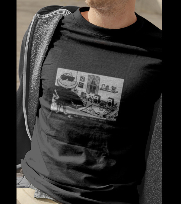 I’m A Beach Boy I Do Not Like The Beach Or Leaving My House Retro Cartoon Bedroom Scene T-Shirt