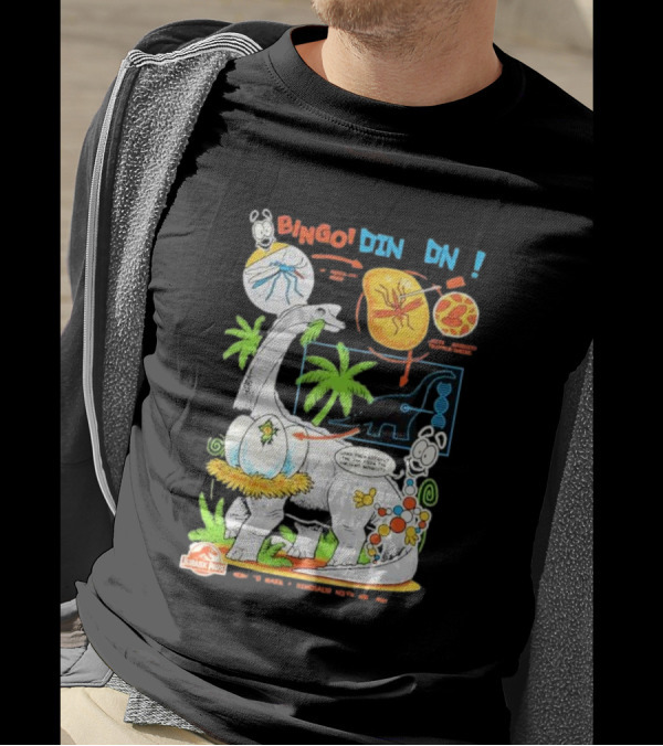 Jurassic Park How To Make A Dinosaur With Mr. DNA Bingo Dino DNA T-Shirt