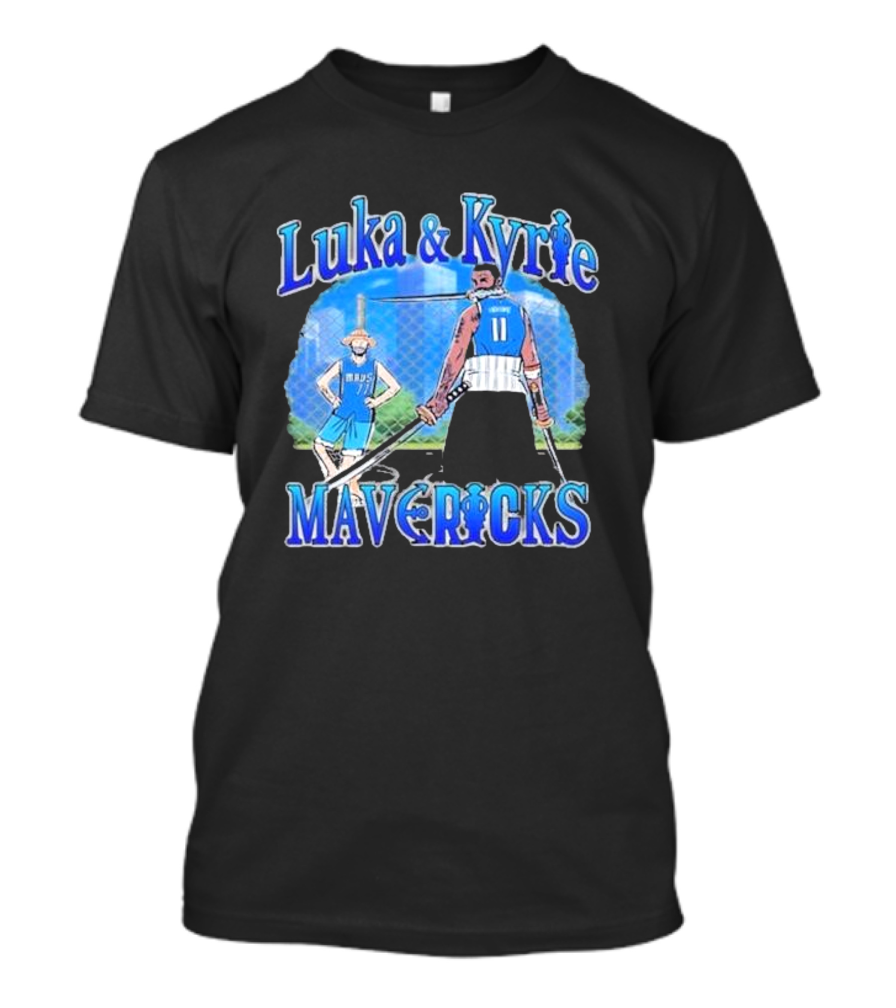 Luka And Kyrie Mavericks Luffy And Zoro Crossover T-Shirt