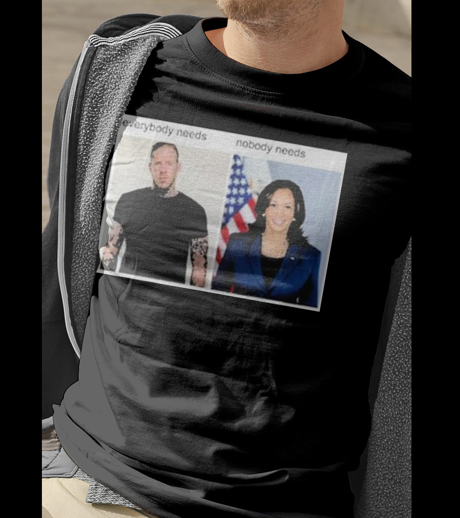 Everybody Needs Nobody Needs American Flag Tattoo Jacket T-Shirt