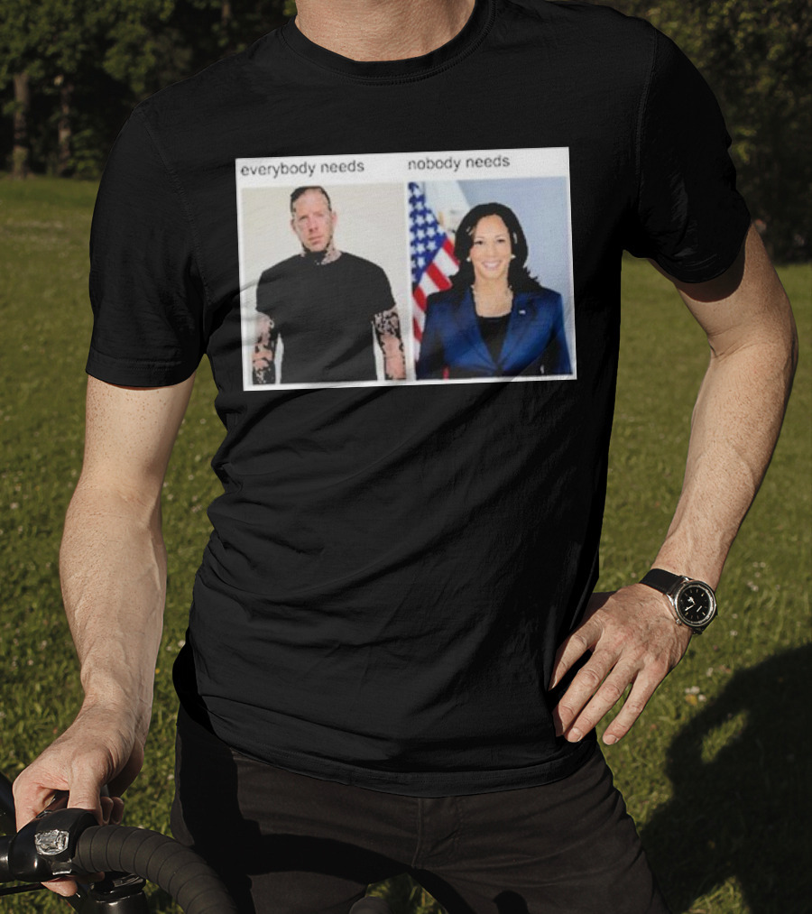 Everybody Needs Nobody Needs American Flag Tattoo Jacket T-Shirt