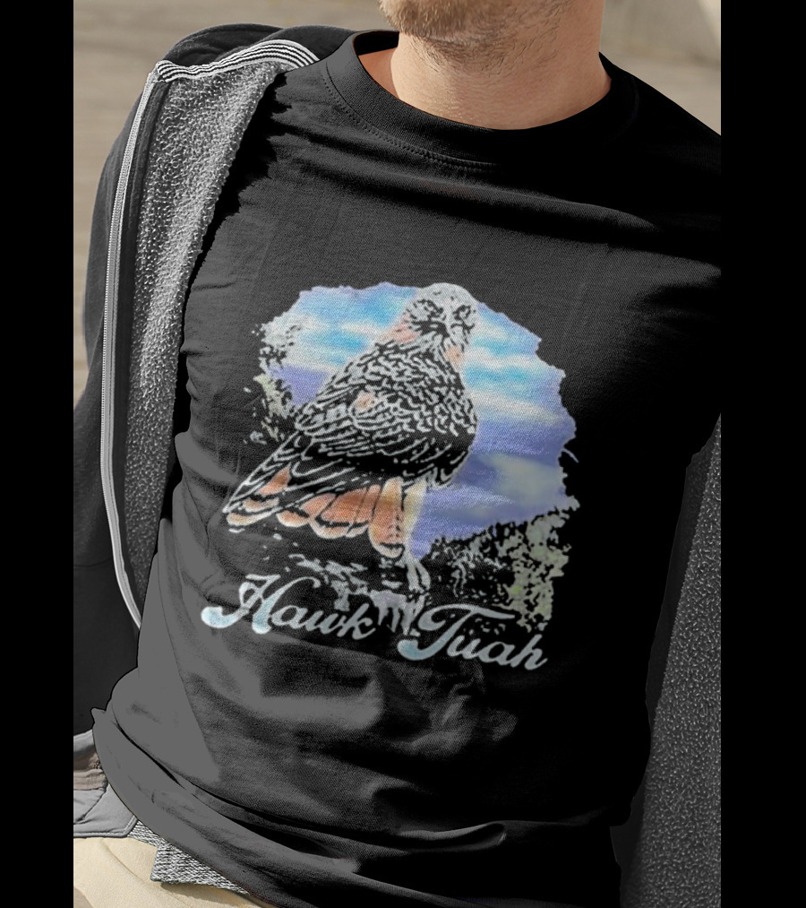 Hawk Tuah Scenic 70s Vintage Style Bird T-Shirt