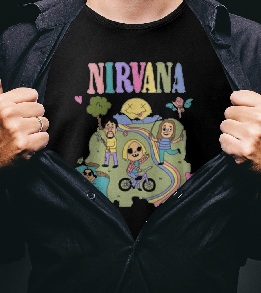 Nirvana Sean Solomon Cartoon Band T-Shirt