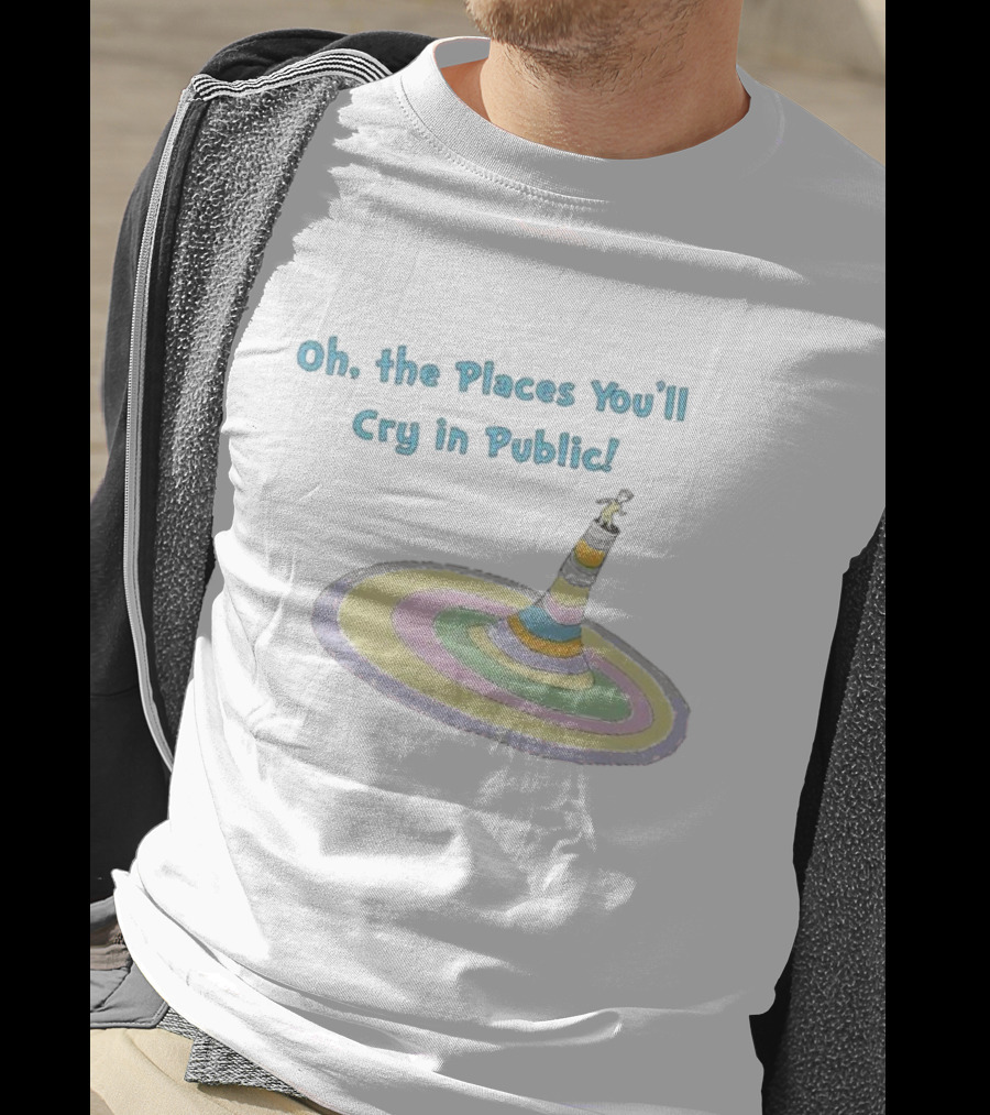 Oh The Places You’ll Cry In Public Pastel Swirl Tower T-Shirt