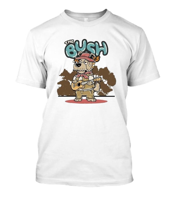 The Bush Bandits Kelpie Dog Wearing Cork Hat And Playing Guitar T-Shirt