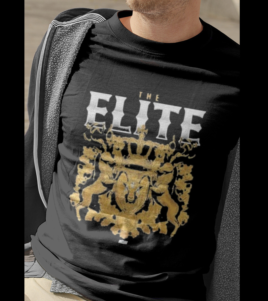 The Elite AEW Gold Coat Of Arms Crest T-Shirt