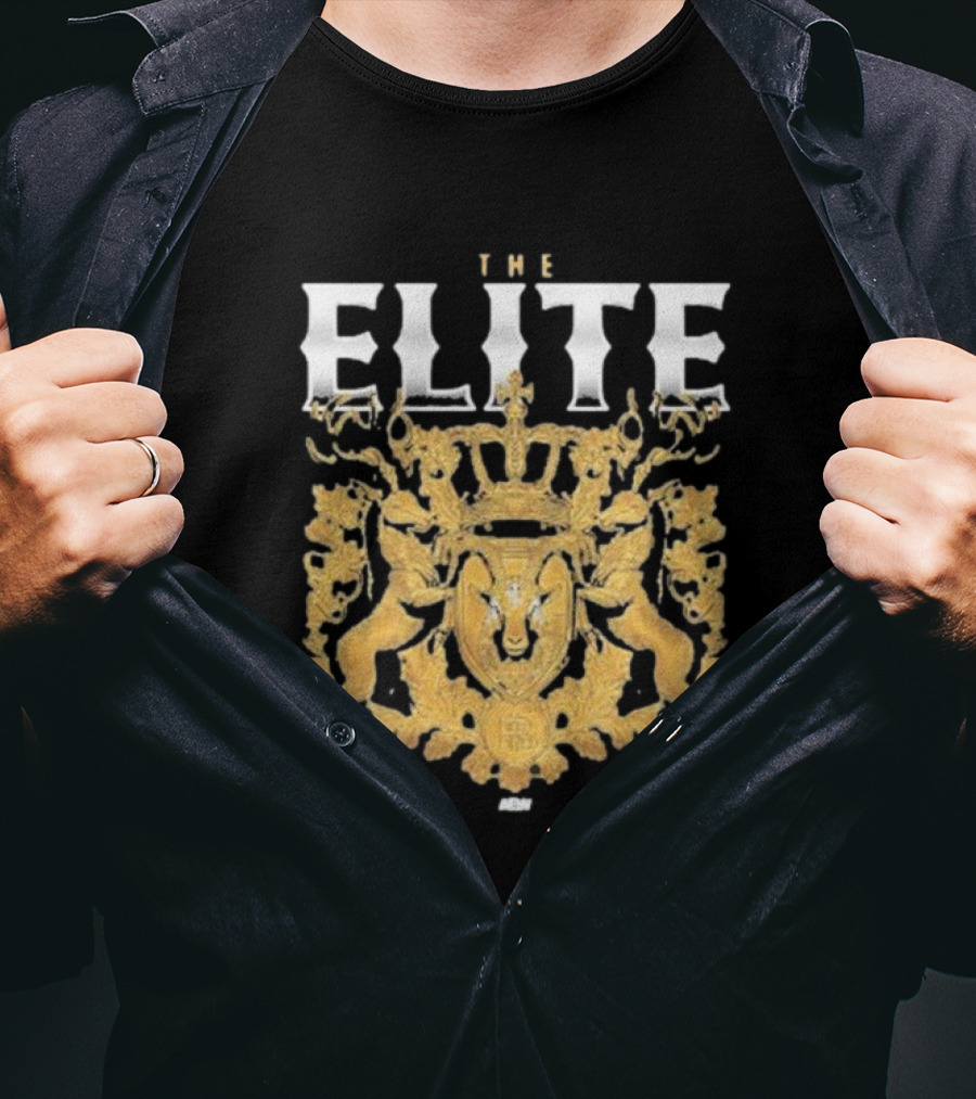 The Elite AEW Gold Coat Of Arms Crest T-Shirt