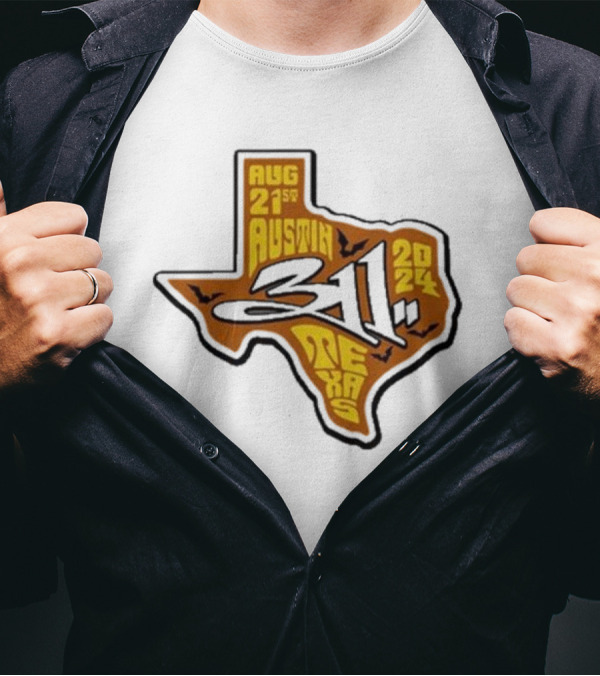 Aug 21st 2024 311 Austin Texas Tour Map T-Shirt