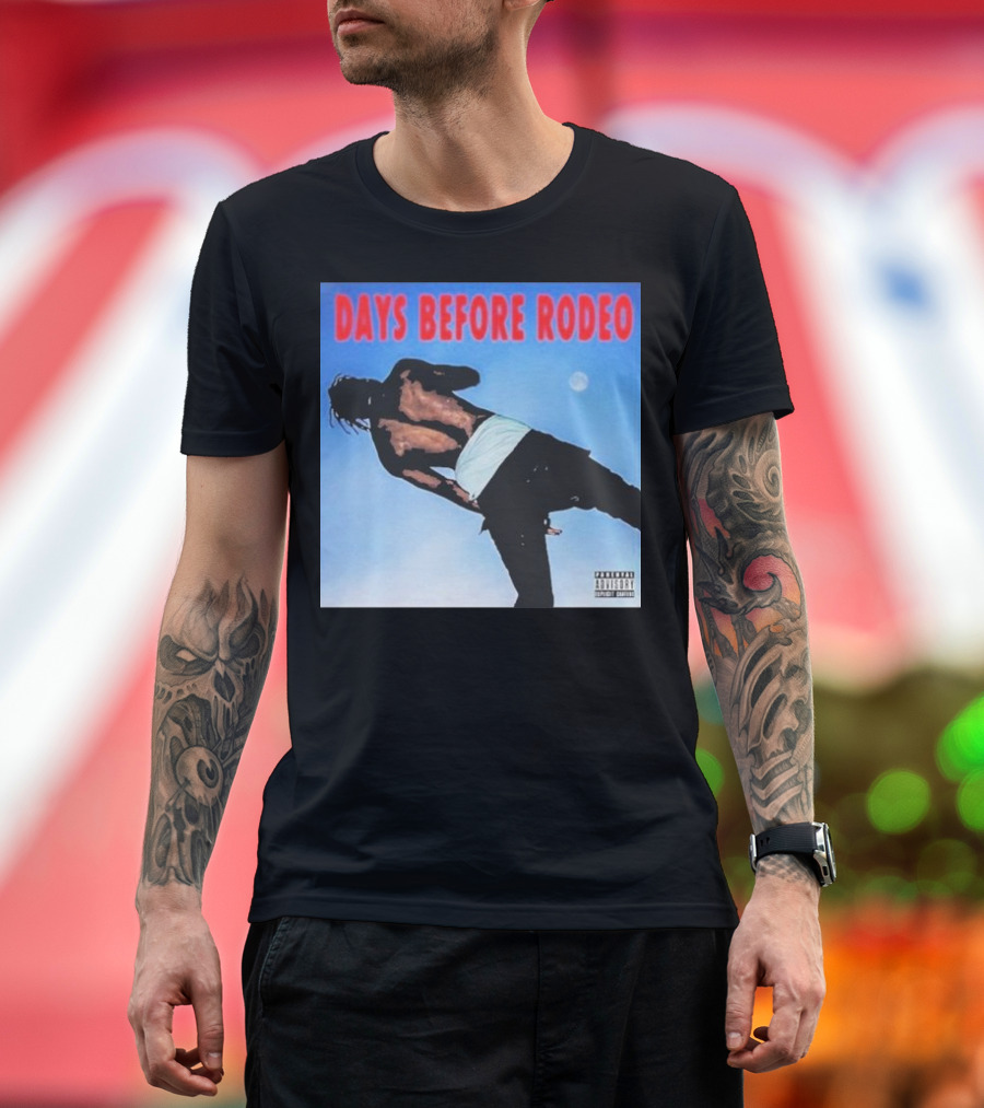 Travis Scott Days Before Rodeo Explicit Content Moon Sky T-Shirt