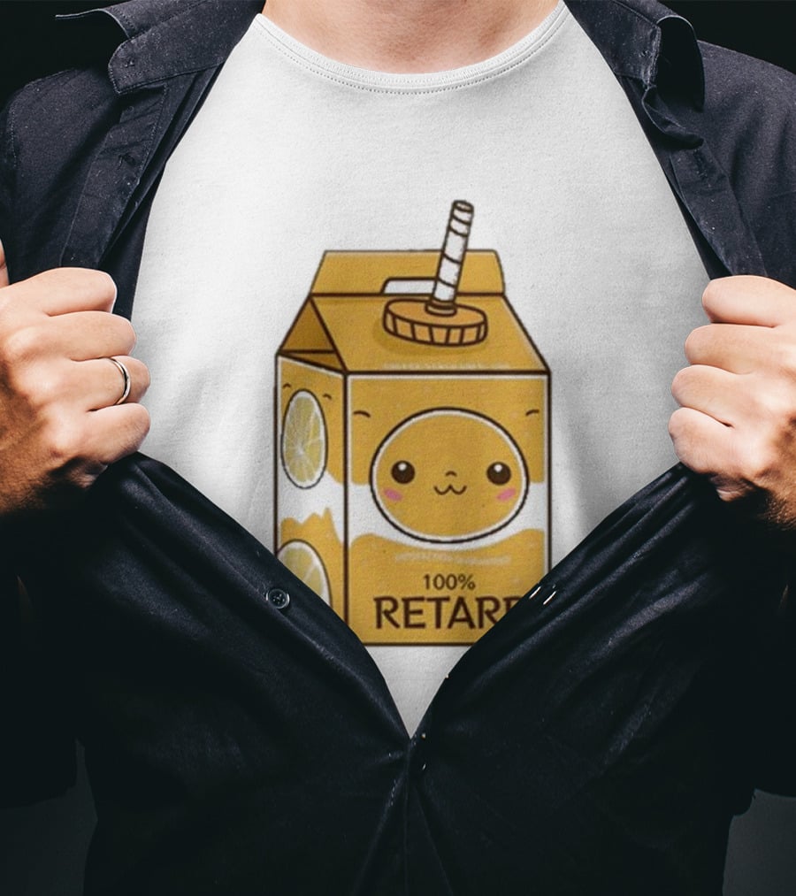Satisfaction Guaranteed 100 Retard Lemon Juice Box Kawaii Face T-Shirt