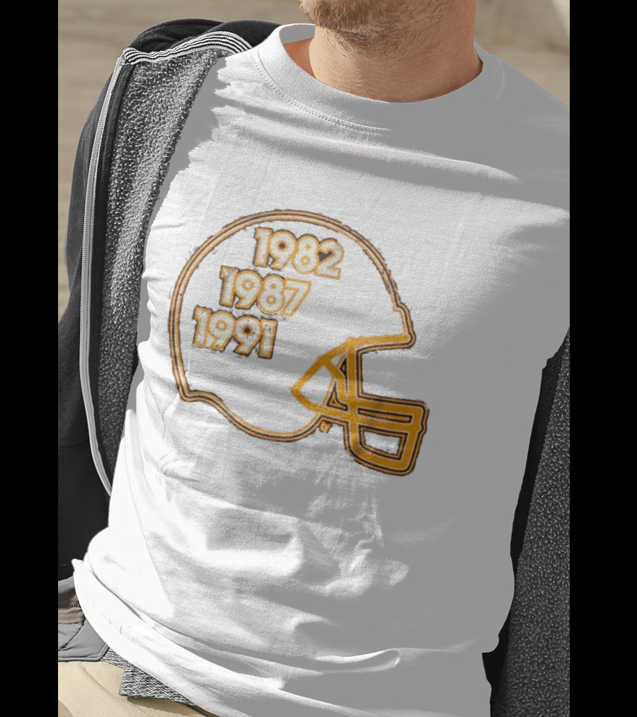 Washington Football Glory Years 1982 1987 1991 Helmet T-Shirt
