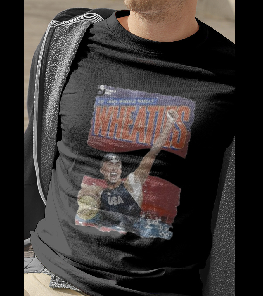 100% Whole Wheat Wheaties USA Olympics 1996 Champion T-Shirt