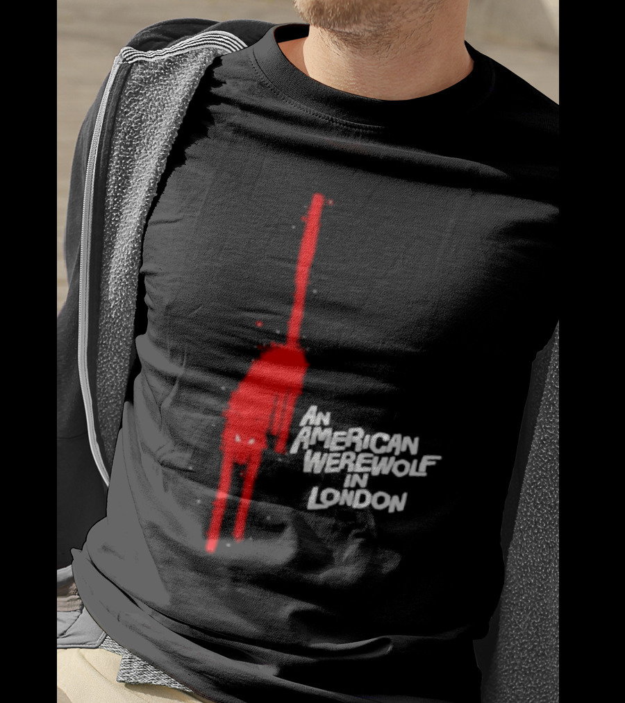An American Werewolf In London Retro Horror Movie Red Cat T-Shirt