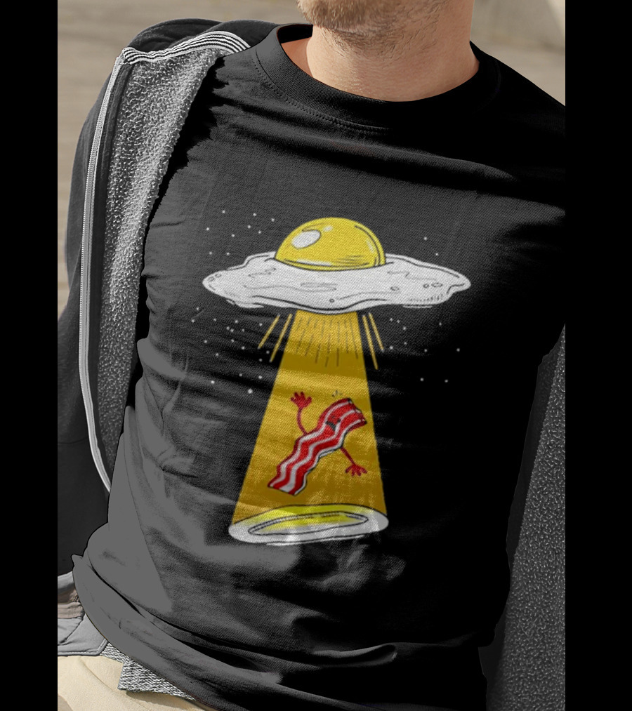 Dave Danna Wonder Nation Alien UFO Egg Abduction Breakfast T-Shirt
