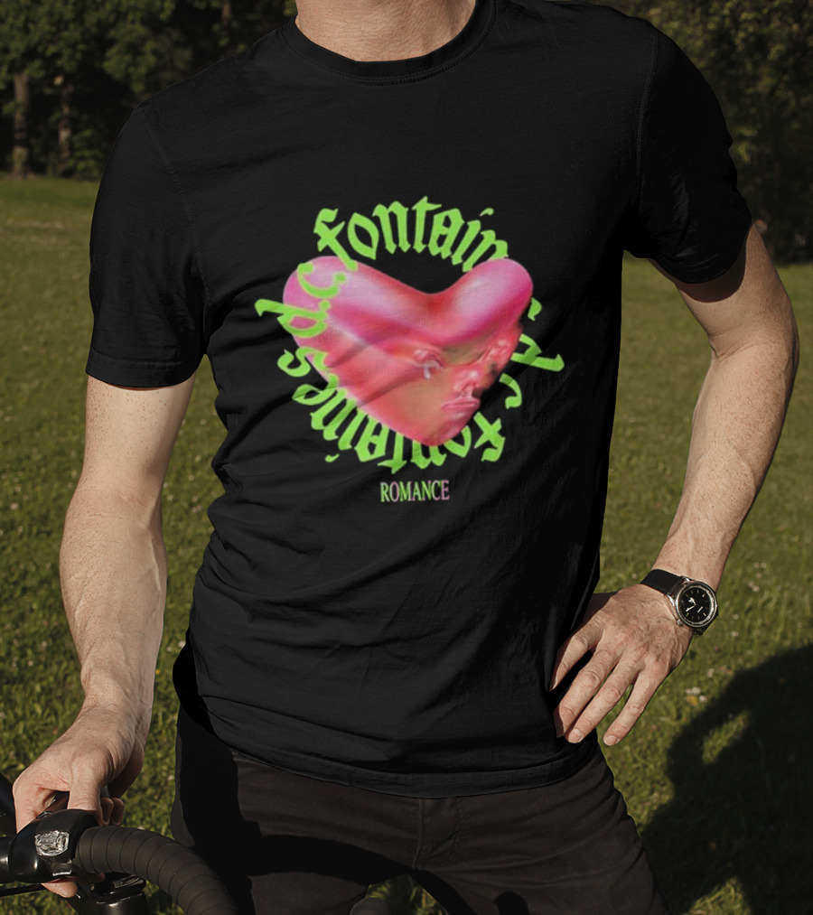 Fred Again X Fontaines DC Romance Heart Face T-Shirt
